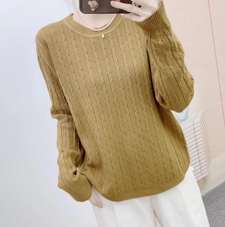 Dame striktrøje med struktureret mønster og komfortabel pasform Stilla