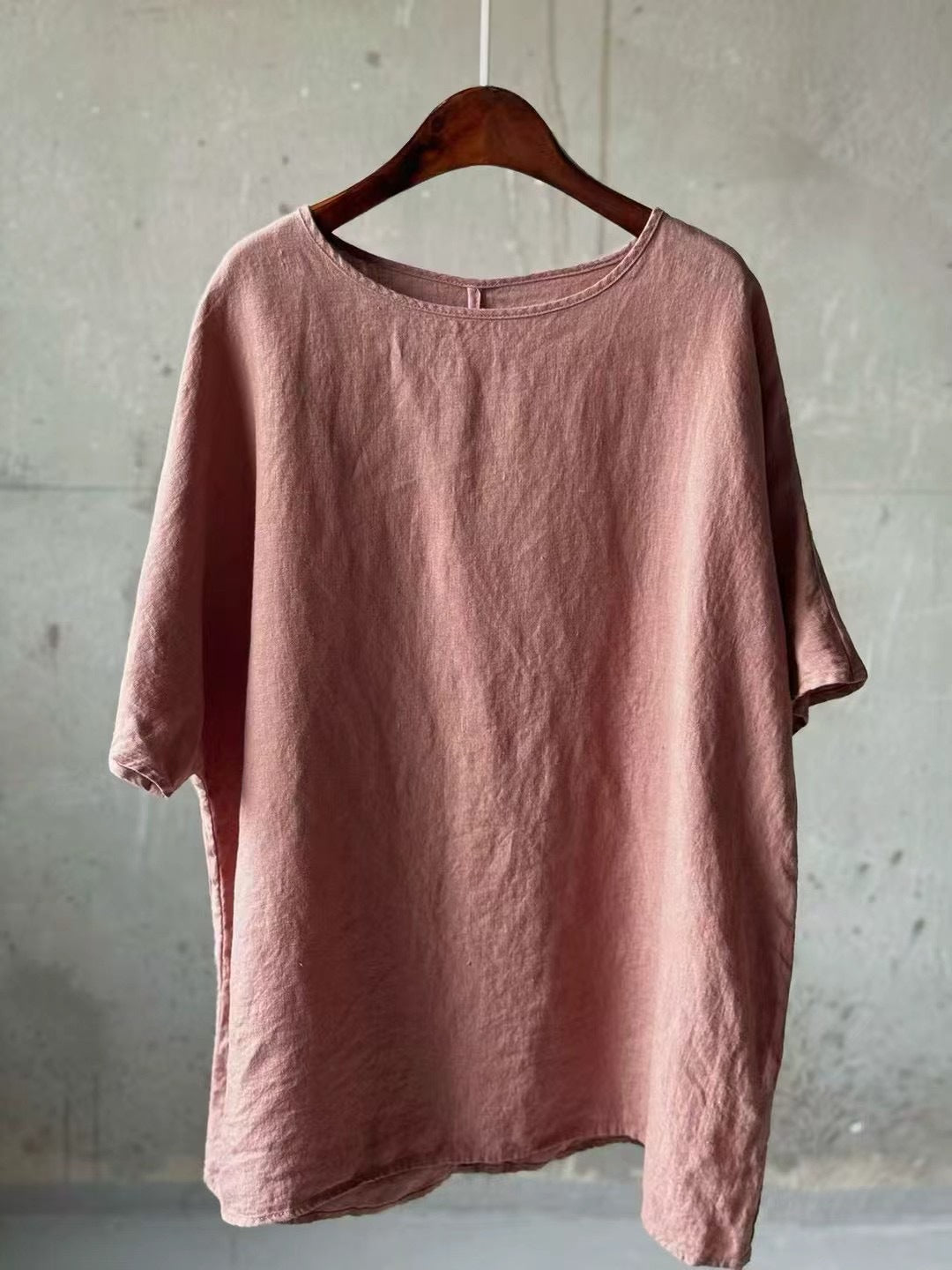 Dame Relaxed Fit Linned Tunika Top Stilla