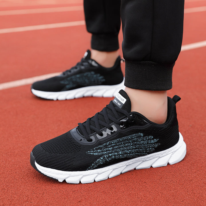 Dame nan åndbar let strik sneakers med viskoelastisk komfort sål Skovae