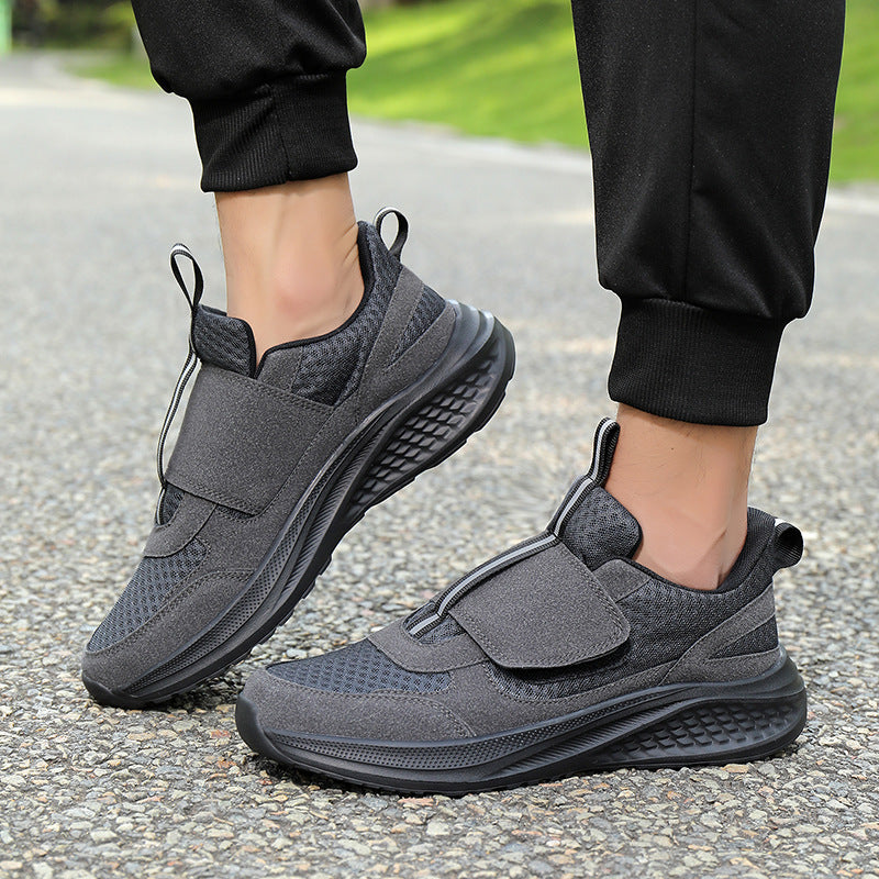 Herren nan urbaner Slip-On-sneaker med velcro-frontlås, elastisk træk-system og mellemlagsdæmpning Skovae