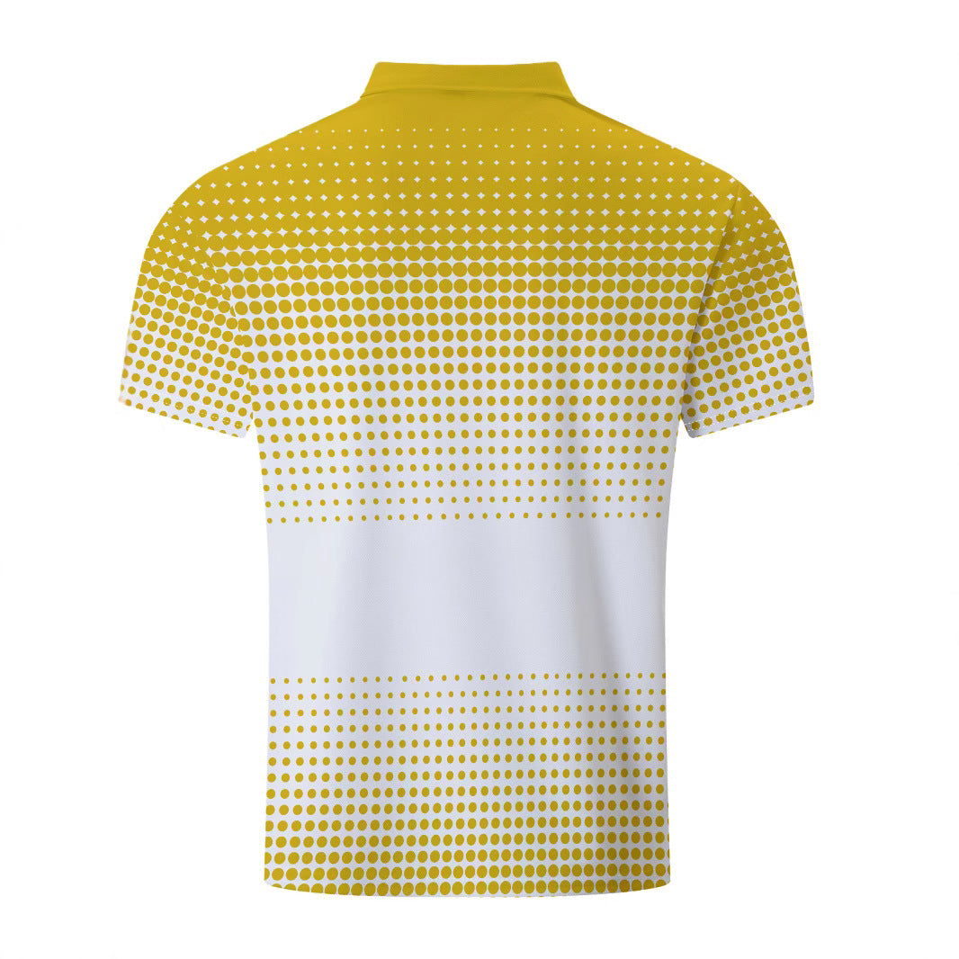 Herrer polo t-shirt med moderne prikdesign Stilla