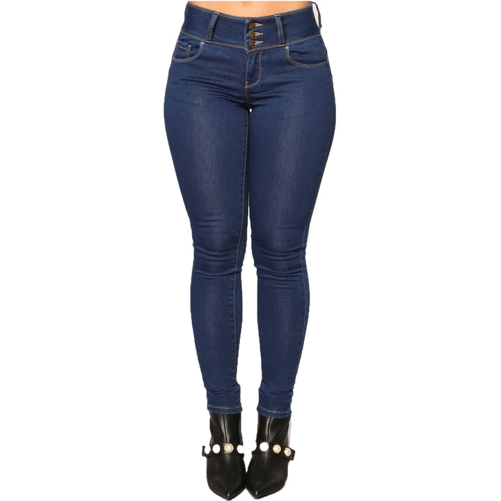 Dame højtaljede skinny jeans med figursygtende snit og komfortabel stretch Stilla