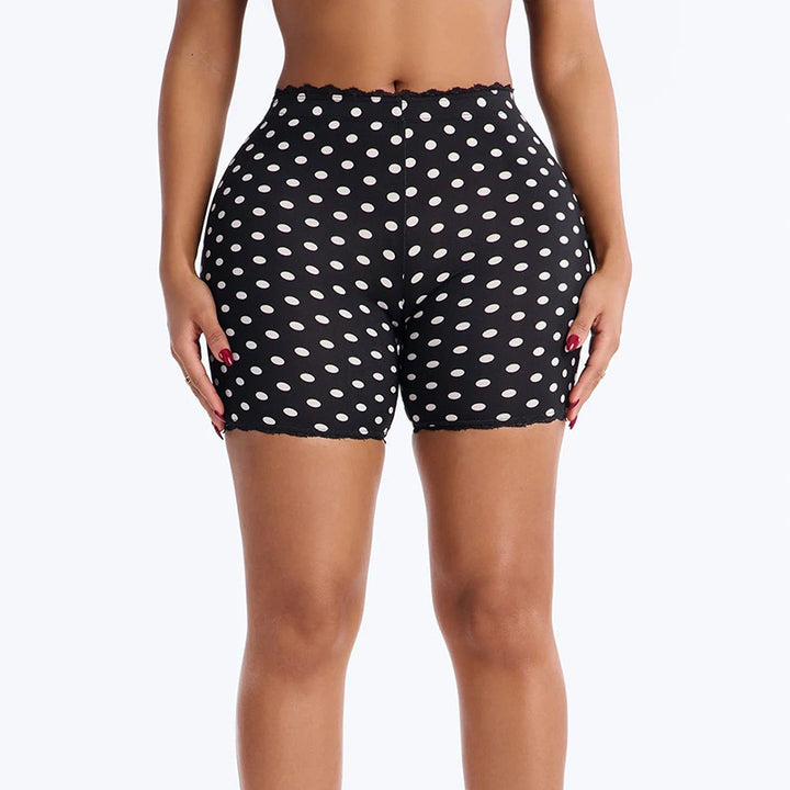 Damen Komfortable Shorts mit einzigartigem Fleckenmuster Skovae