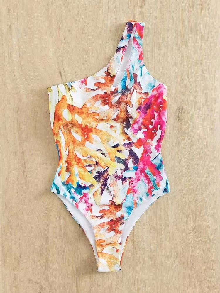 Femme Artistic En skulder ensartet badedragt Stilla