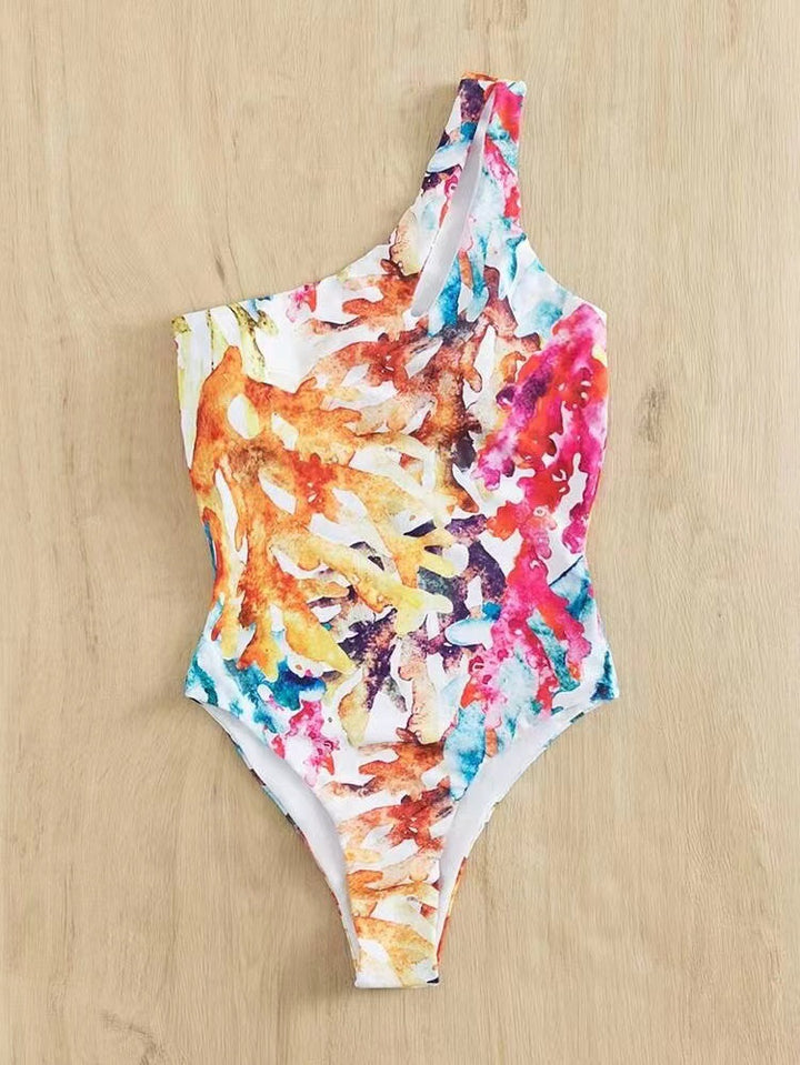 Femme Artistic En skulder ensartet badedragt Stilla