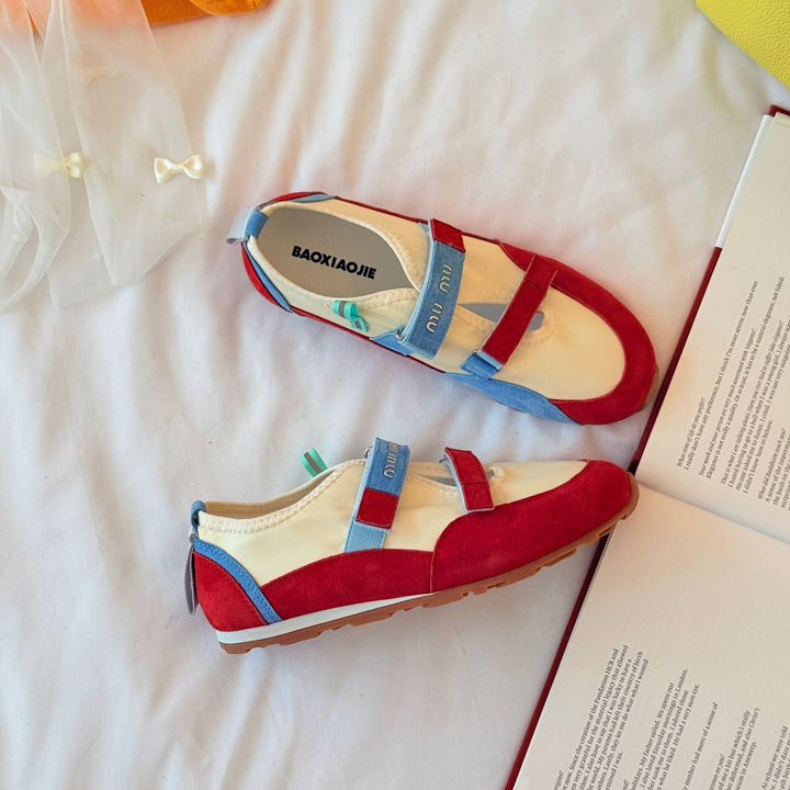 Femme Sporty Casual Multi-Texturerede Sneakers Stilla