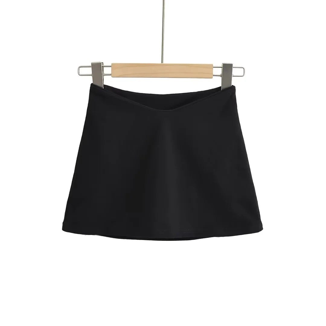 Dame A-linje mini skirt lavet af let og åndbart stof med elastisk talje Stilla