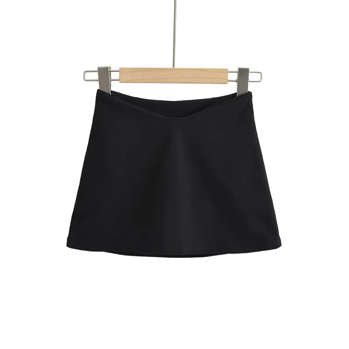 Dame A-linje mini skirt lavet af let og åndbart stof med elastisk talje Stilla