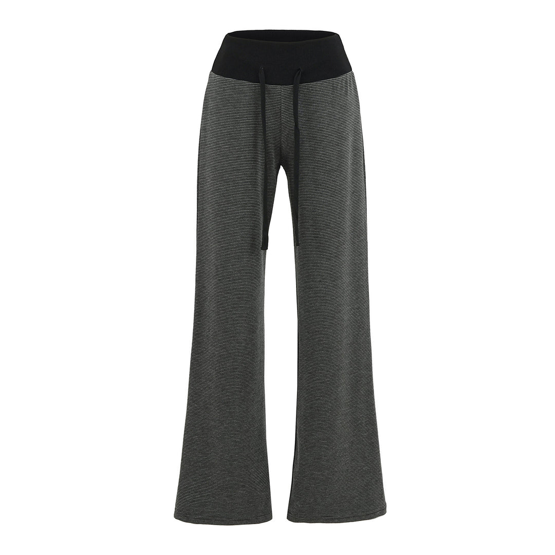 Dame Relaxed Fit Sweatpants med elastisk talje og fashionable stripe mønster Stilla
