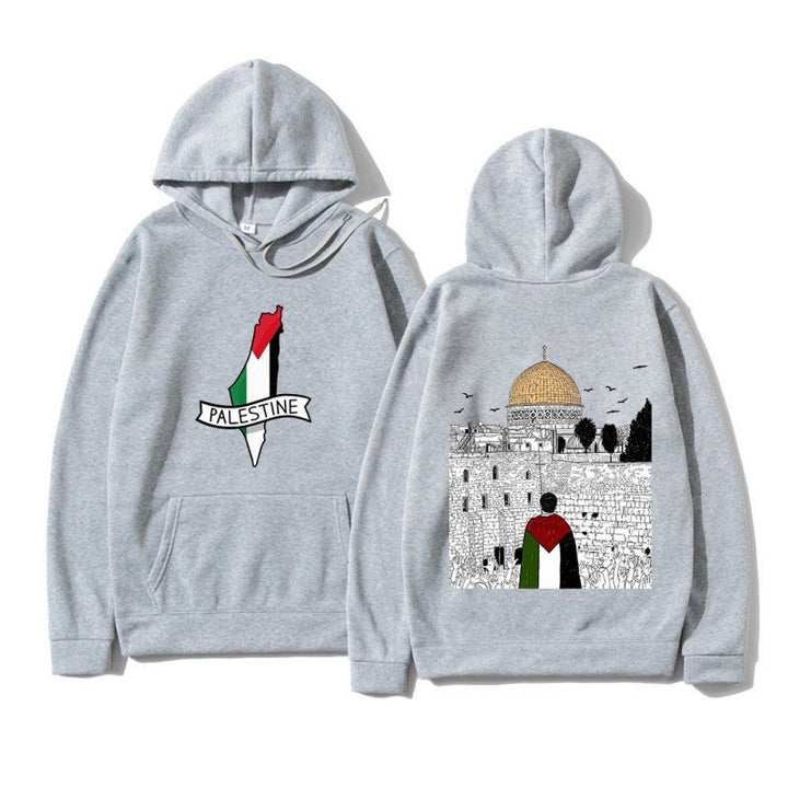 Kvinders hoodie med kulturelt motiv og unikt grafisk design Skovae