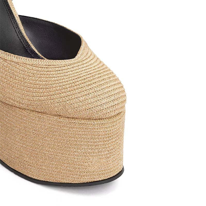 Dame Platform Wedge Sandaler med dekoreret ankelrem Stilla