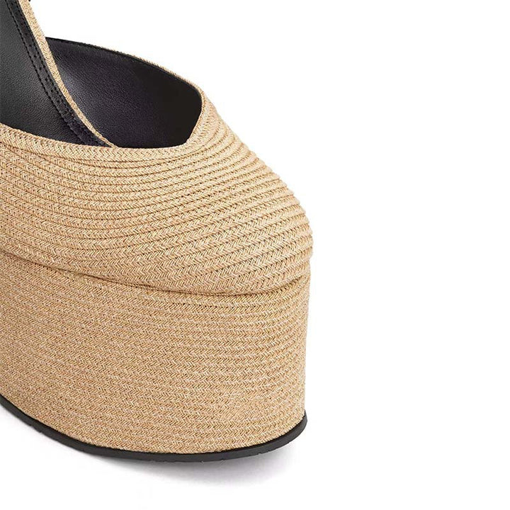 Dame Platform Wedge Sandaler med dekoreret ankelrem Stilla
