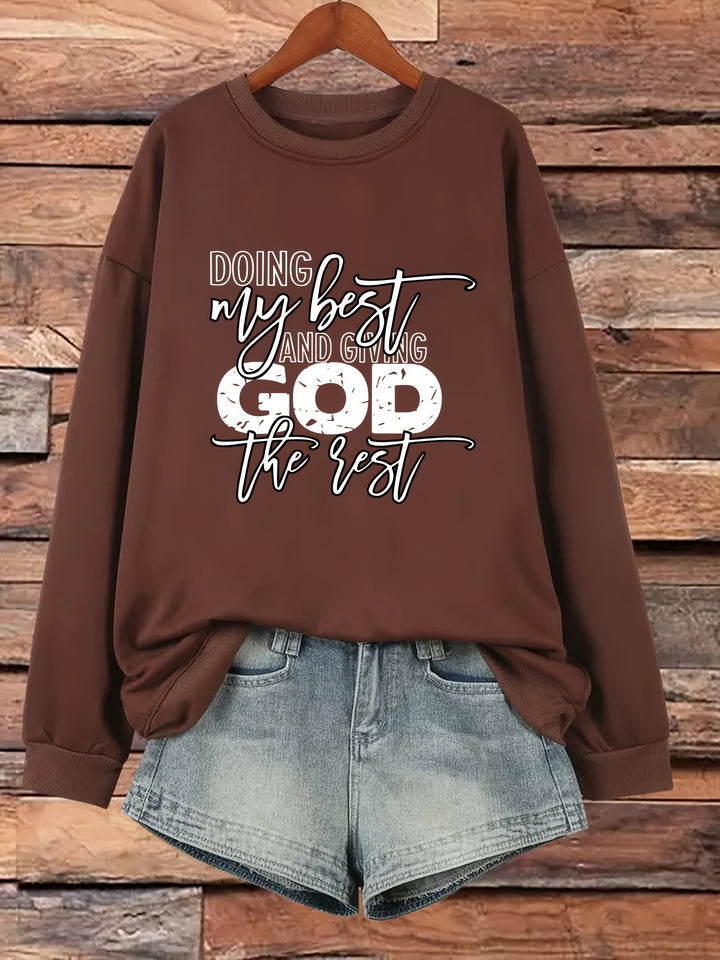 Kvinders sweater med personliggjort motiv Stilla