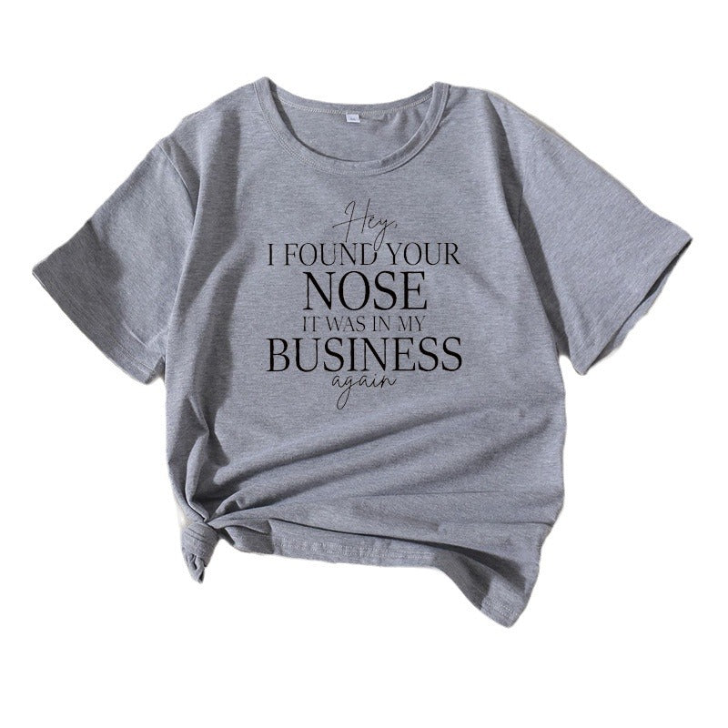 Kvinder Humoristisk Fritid Bomulds T-shirt Stilla