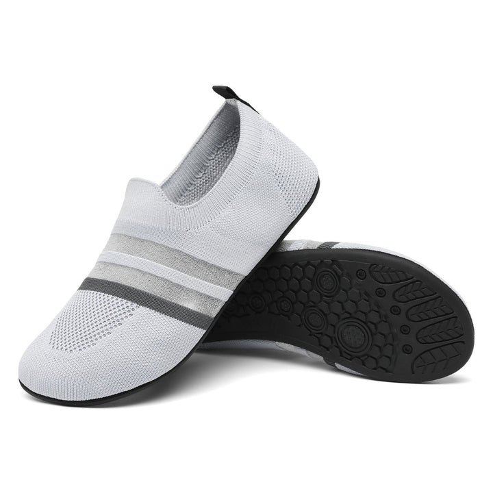 Dame nan ultra-fleksibel strik-ballerina med sok-lignende skaft, elastisk indgang og skridsikker flexsole Skovae