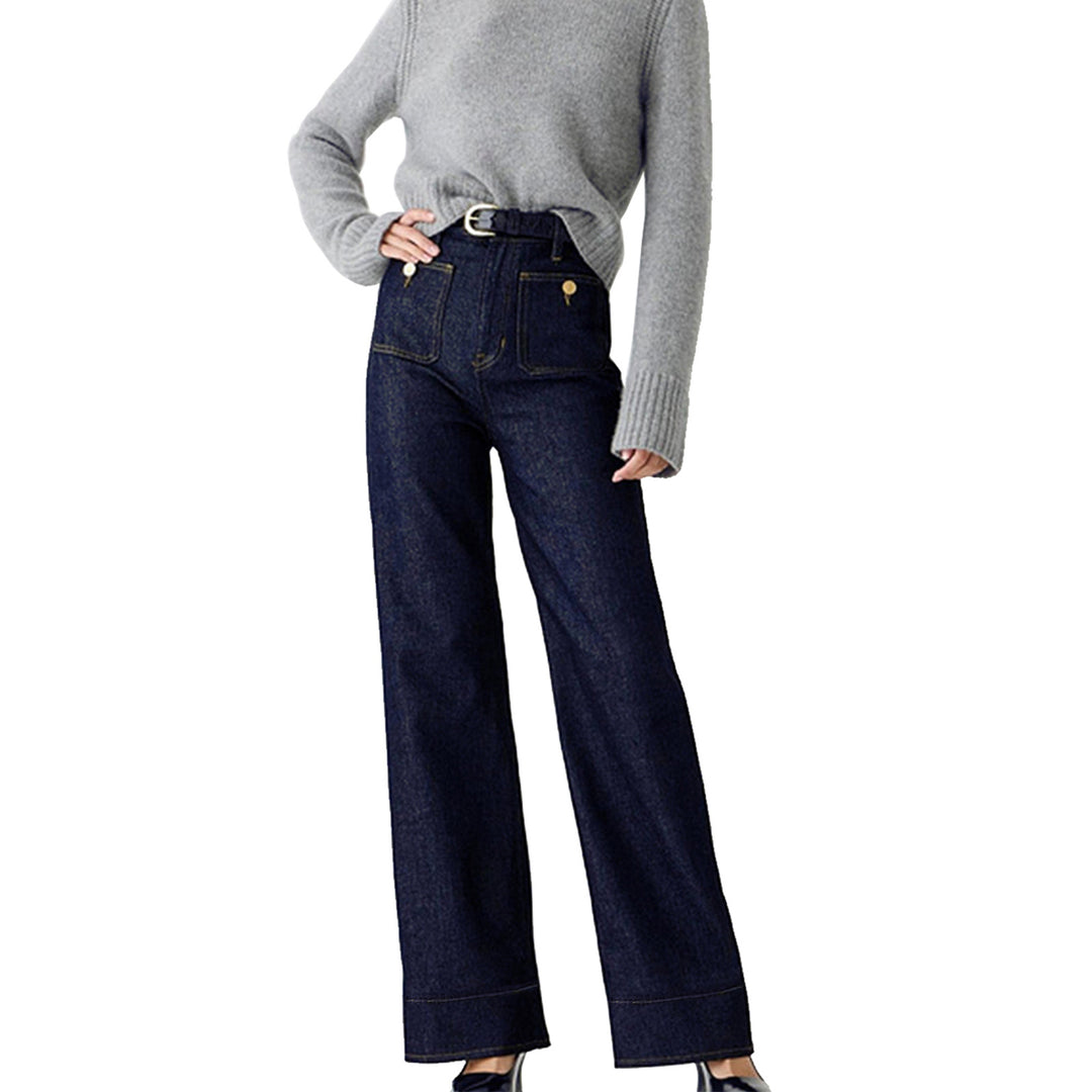 Dame Vidde Komfortable Jeans med høj talje Skovae
