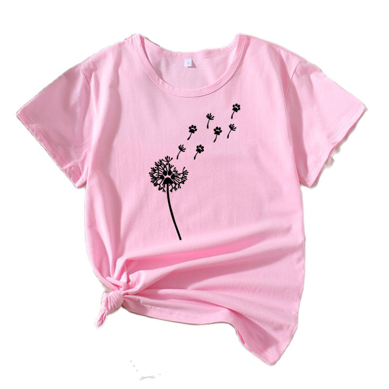 Kvinder kunstnerisk mælkebøtte grafik T-shirt Stilla