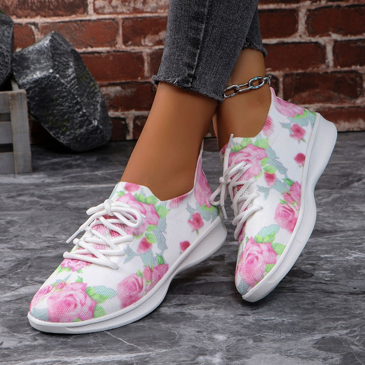 Dame Åndbare Sneakers med florale Akzenter Stilla