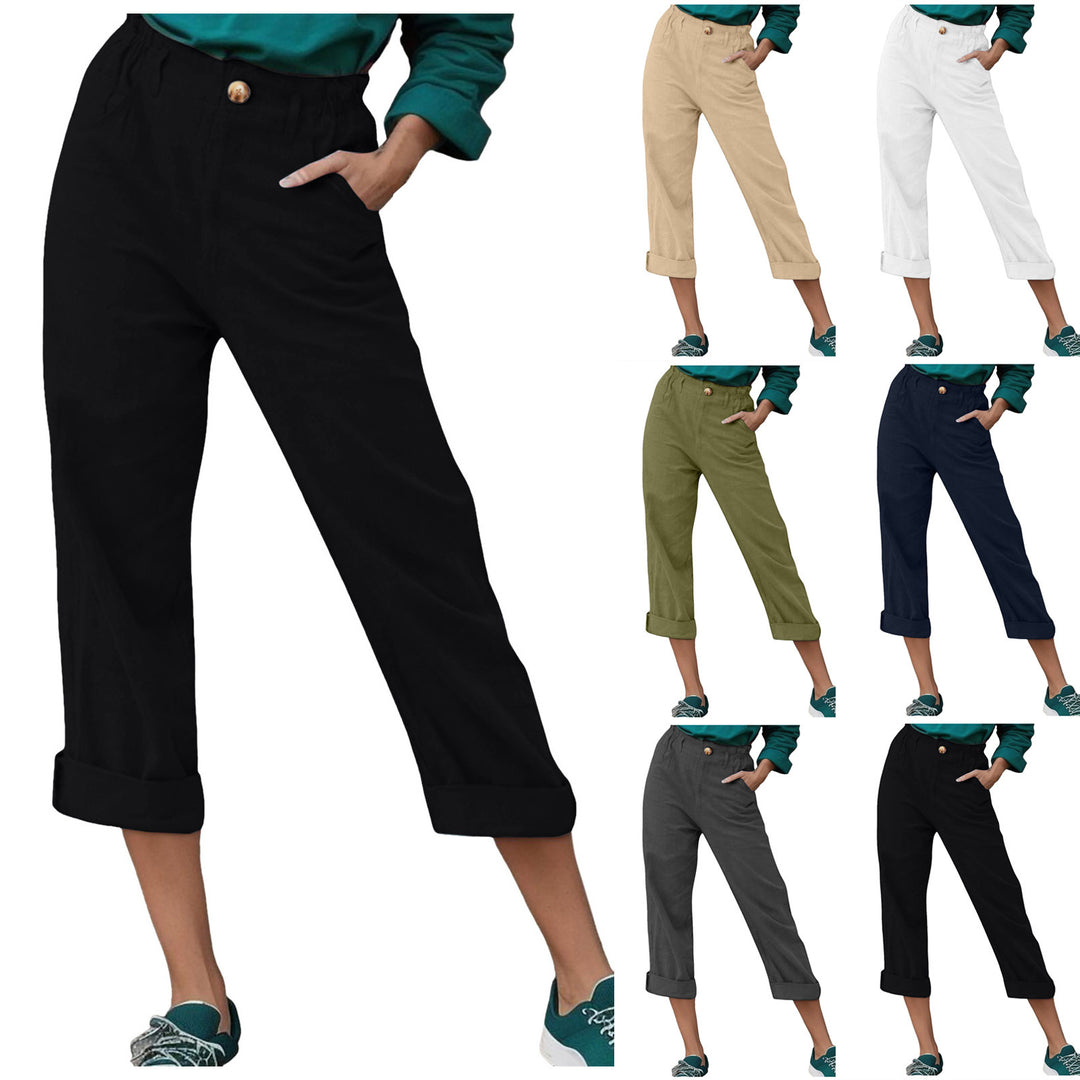Dame Relaxed Fit Cropped Bukser Stilla