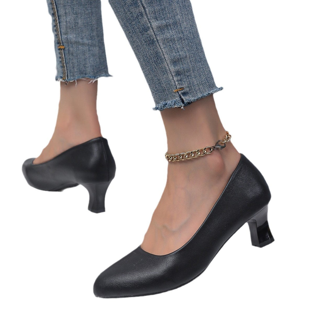Dame elegante og komfortable pumps med mellem lille hæl Stilla