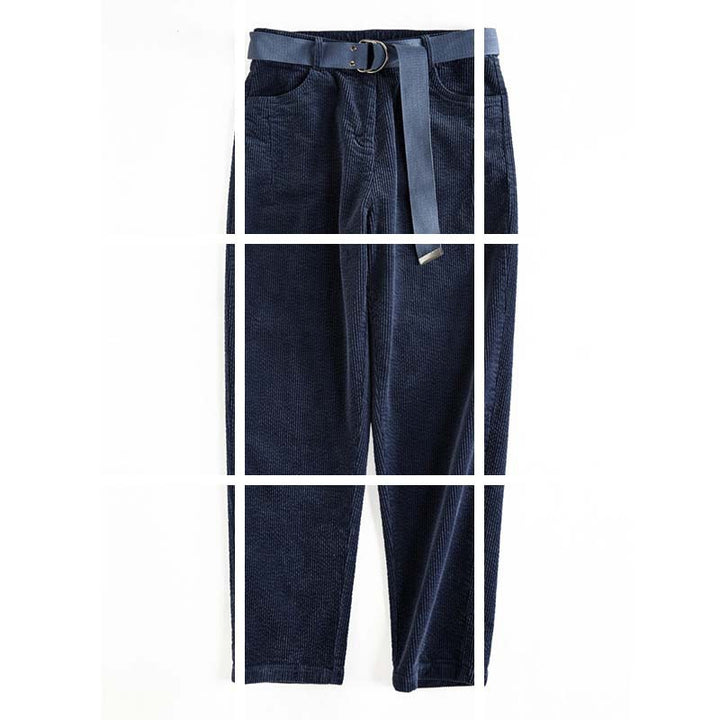 Dame cargobukser i blød velour med elegante lommer og behagelig pasform Stilla