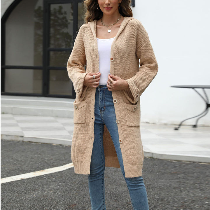 Kvinders bløde strikket cardigan med fashionable knapdetaljer Stilla