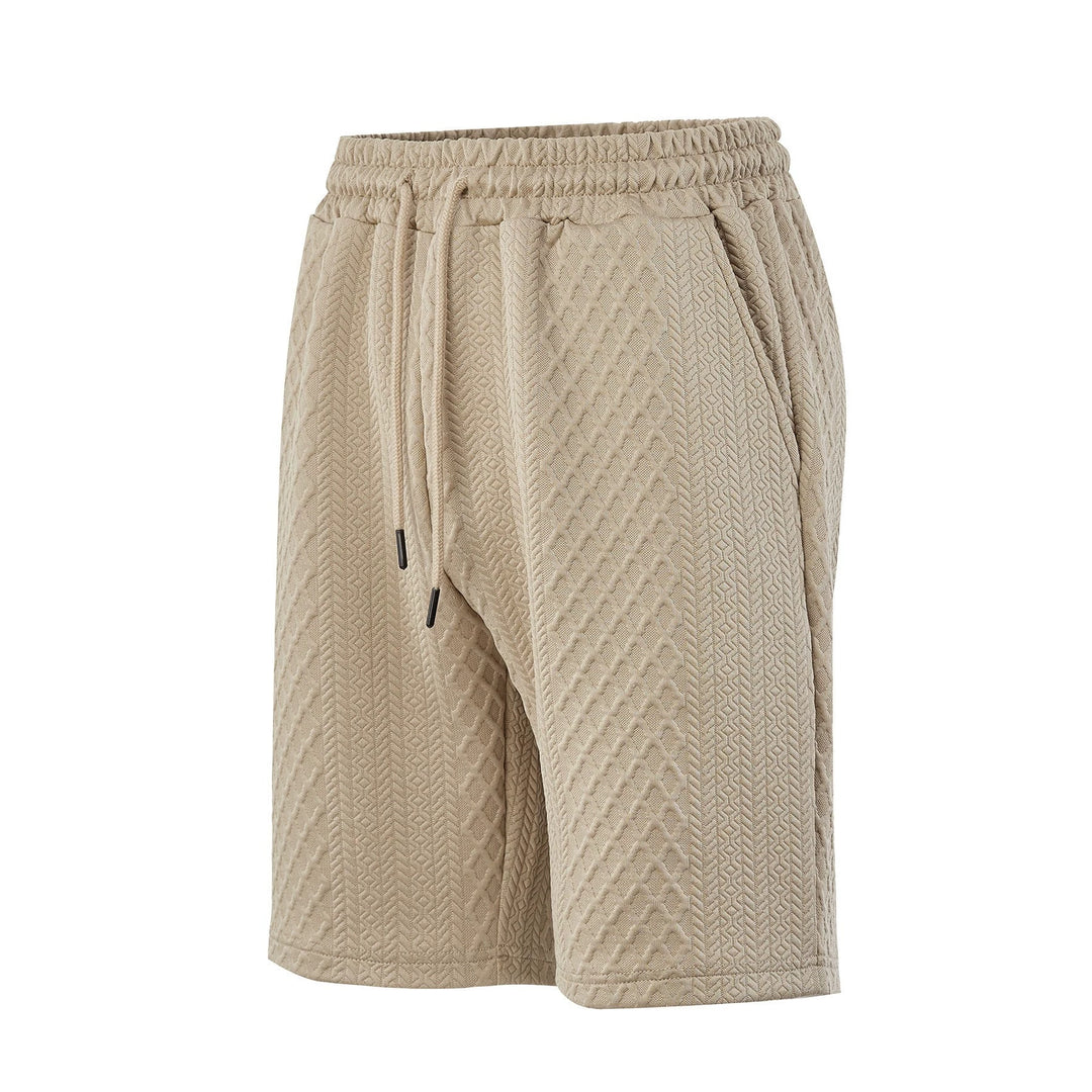 Herren nan strukturerede lounge shorts med elastisk bånd, snøre og sidelommer Skovae