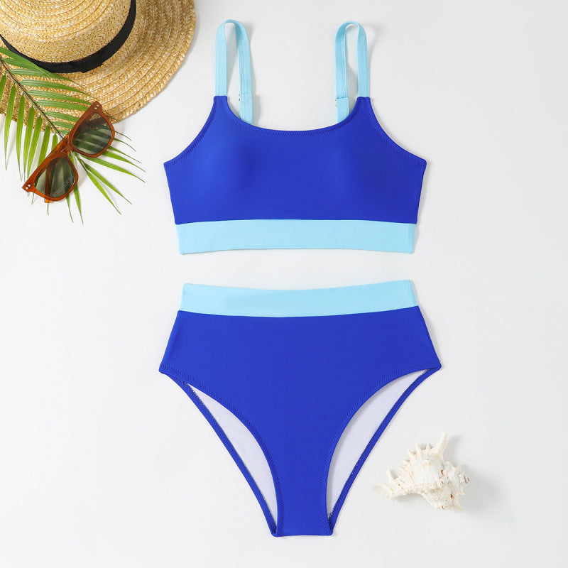 Dame Bikini-sæt med høj talje og sporty snit Skovae