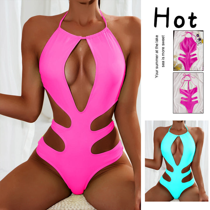 Kvinder Cut-Out Halter Én-Del Badeanstægt Stilla