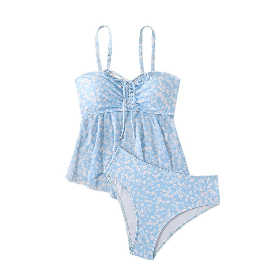 Dame let taljeret tankini med blomsterdesign Skovae