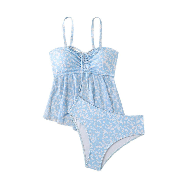 Dame let taljeret tankini med blomsterdesign Skovae