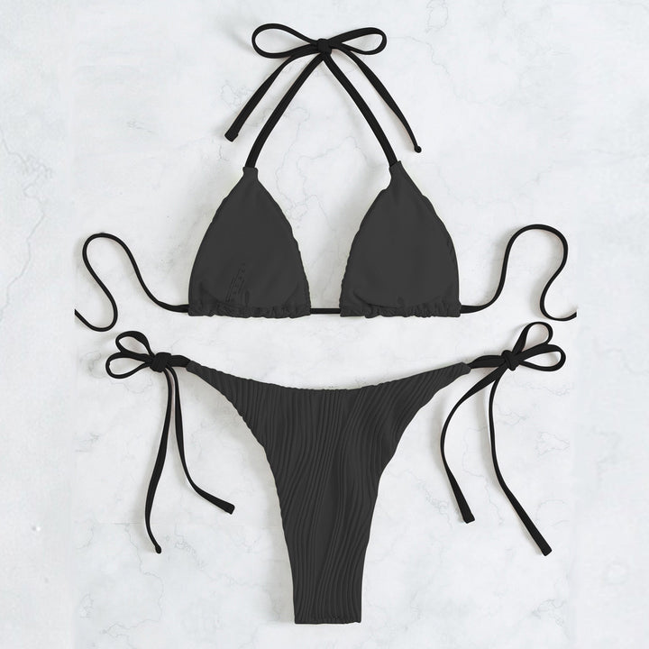 Dame Triangel-Bikini-Sæt med elegant flæse detalje Skovae