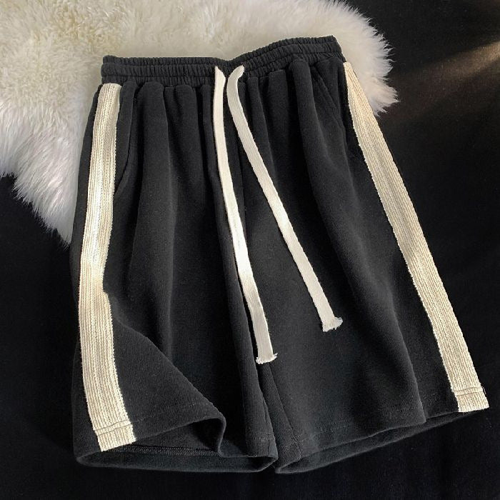 Femme Afslappet Pasform Højtaljede Sportshorts med Snøre Stilla