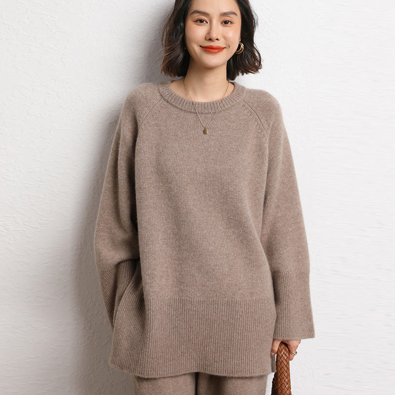Dame chunky striktrøje med oversized design og voluminøse ærmer Stilla