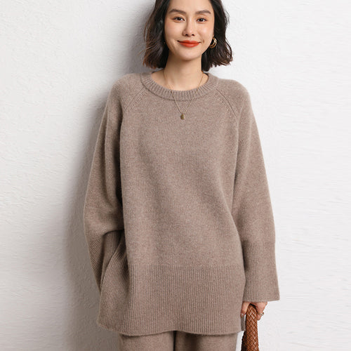 Dame chunky striktrøje med oversized design og voluminøse ærmer Stilla