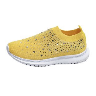 Dame mode sneakers med glimmer-detaljer og elastisk pasform Stilla