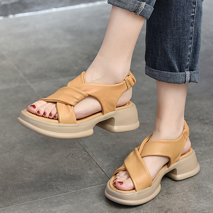 Dame Komfortable Sandaler med moderigtigt Rem-design og stabil Plateau-sål Stilla