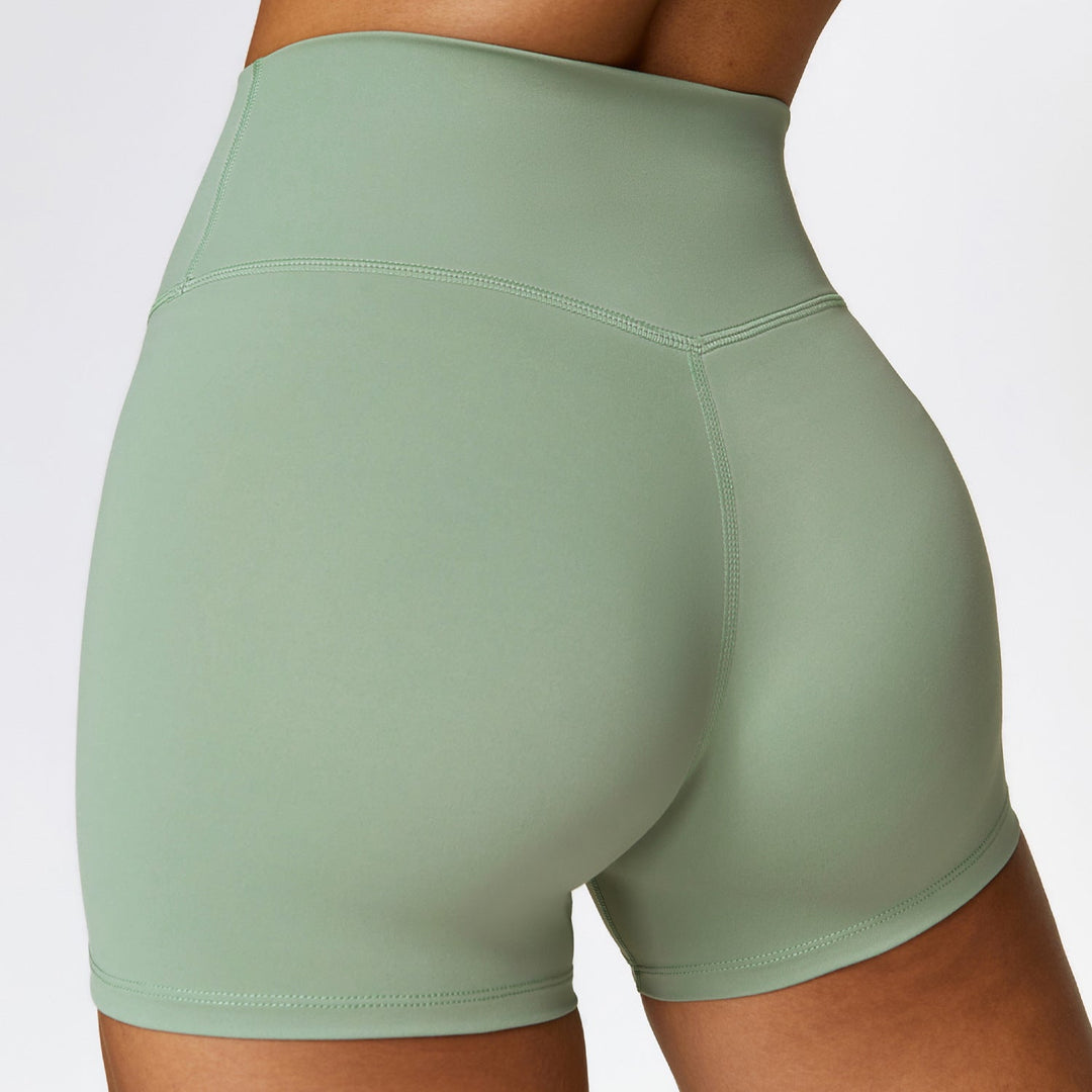 Stilla | Talje Børstet Tight Yoga Shorts Mave Sammentrækkende Fitness Bukser Til Hofte Løftende Løb Motion