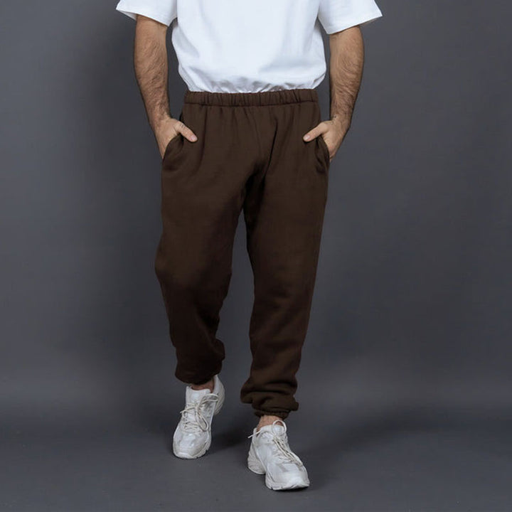 Herrer Behagelige Sweatpants med elastisk talje og sidelommer Stilla