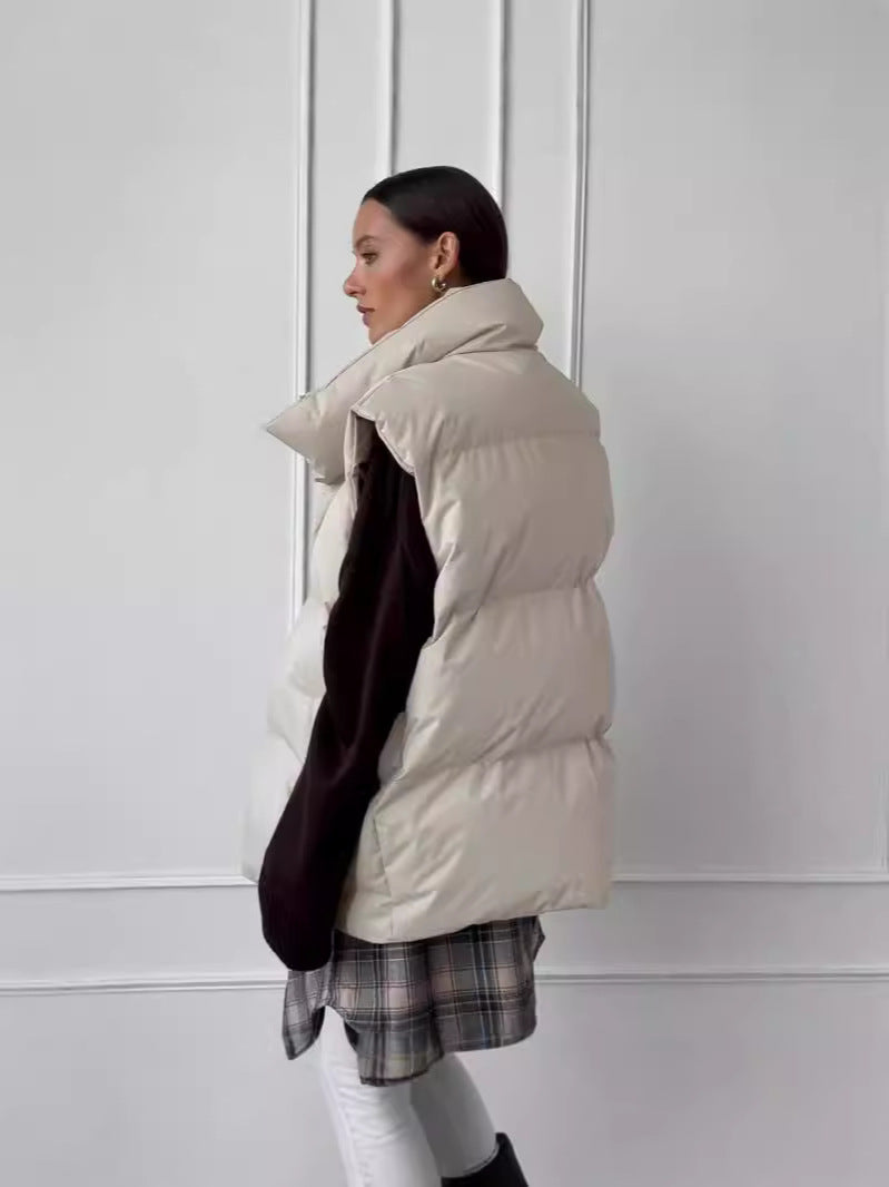 Femme Højkrav Puffer Vest Stilla