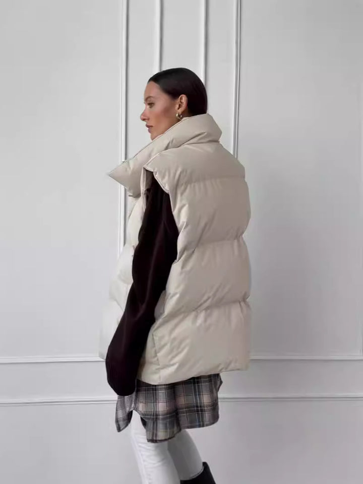 Femme Højkrav Puffer Vest Stilla