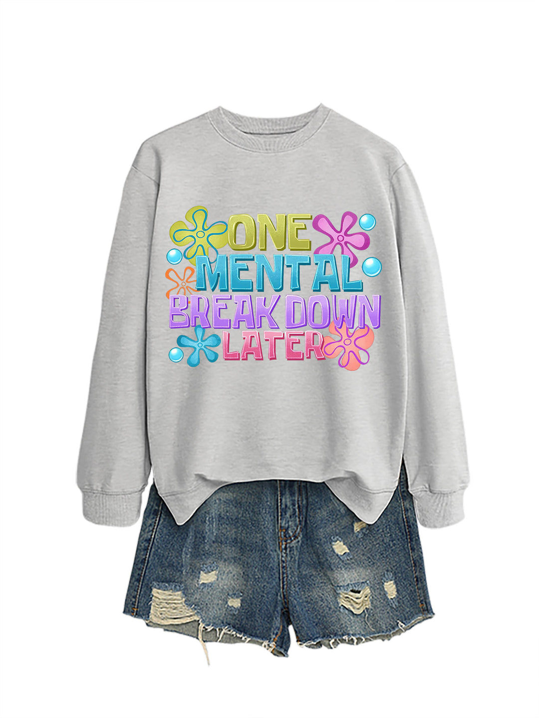 Kvinders sweatshirt med kreativt print Stilla