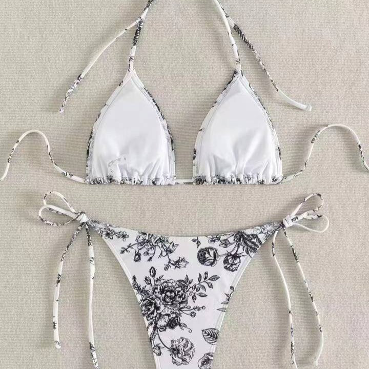 Dame Elegant Triangel-Bikini-Sæt med aftagelige puder Skovae
