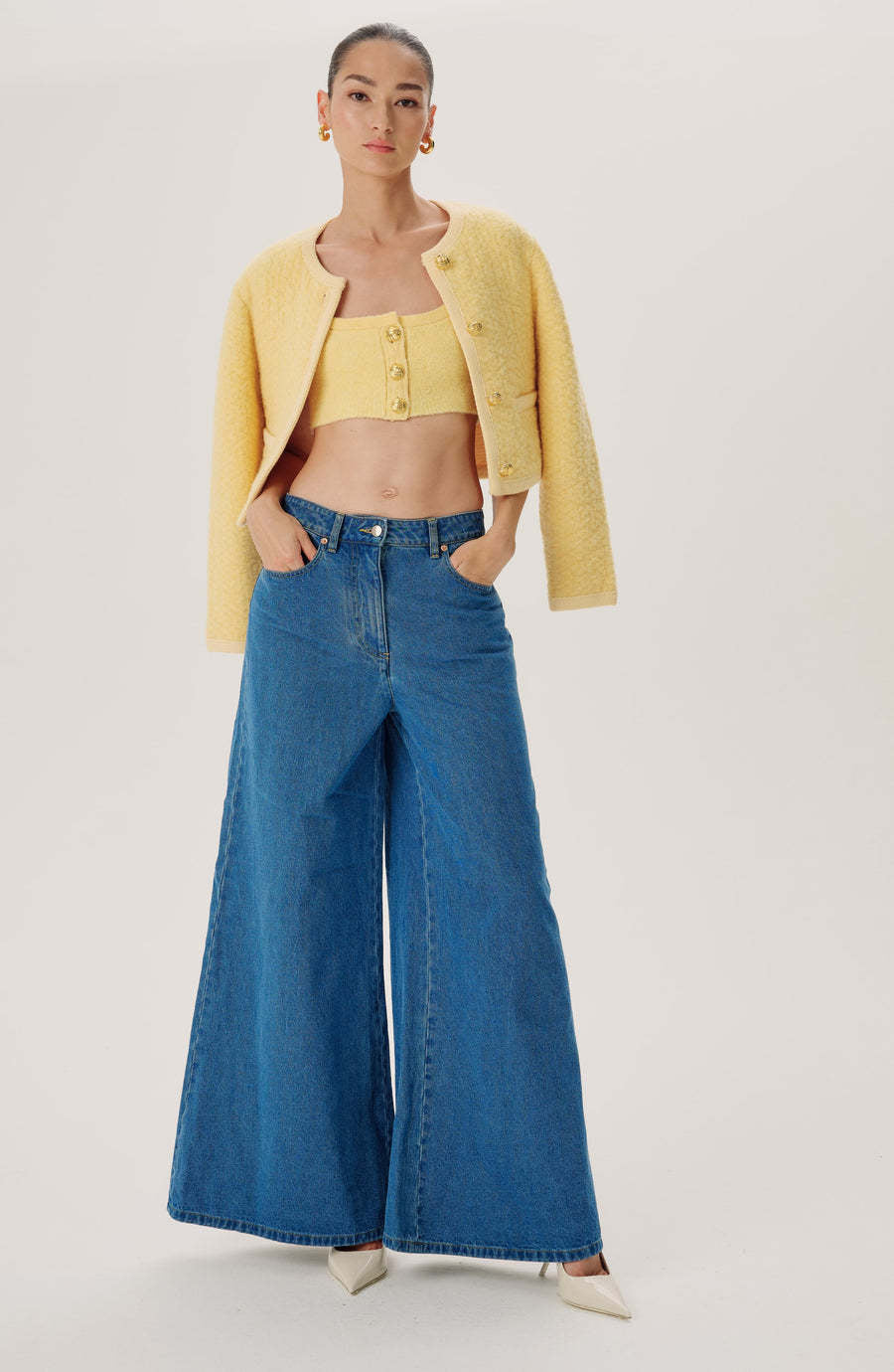 Dame løs pasform jeans med høj talje og elegant silhuet Skovae