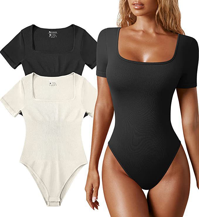 Dame kropsnær kortærmet body Stilla