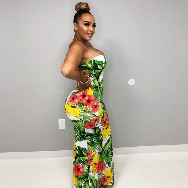 Dame Maxi-kjole med blomsterdesign fra Stilla