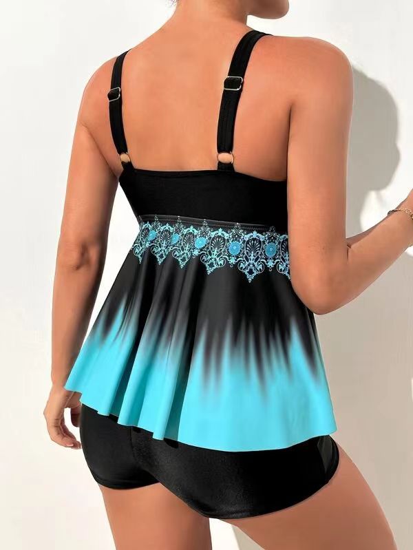 Dame Tankini med modetrend formende effekt og dekorativ glimmerbånd Stilla