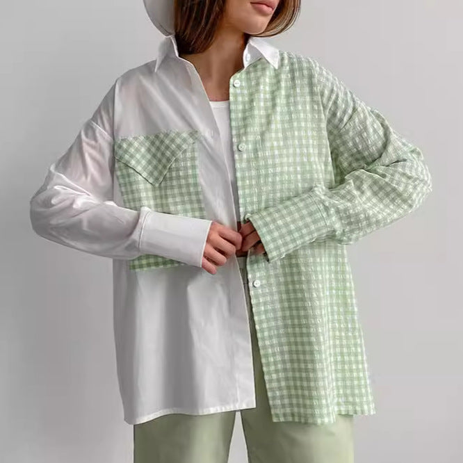 Dame ternet overshirt med afslappet pasform og praktisk brystlomme Stilla