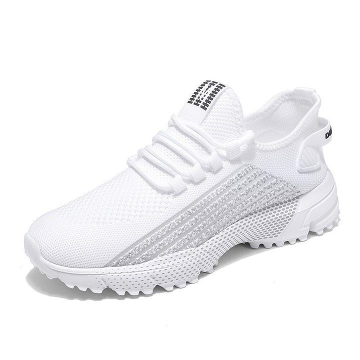 Herrer nan åndbare striksneakers med profileret sål og polstret hælkappe Skovae