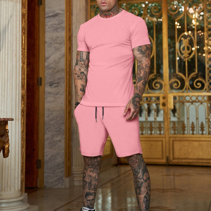 Herrer sporty T-shirt og shorts sæt Stilla